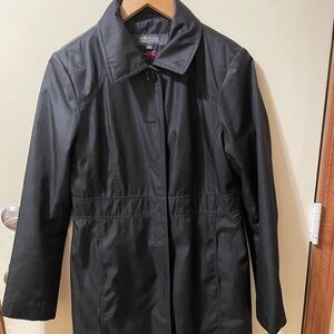Kenneth Cole‎ Sleek Black Trench Jacket